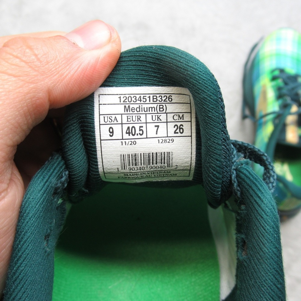 Brooks Womens Shoes 9 B Green Plaid Launch 8 Run Lucky Lightweight Running - Picture 3 of 15